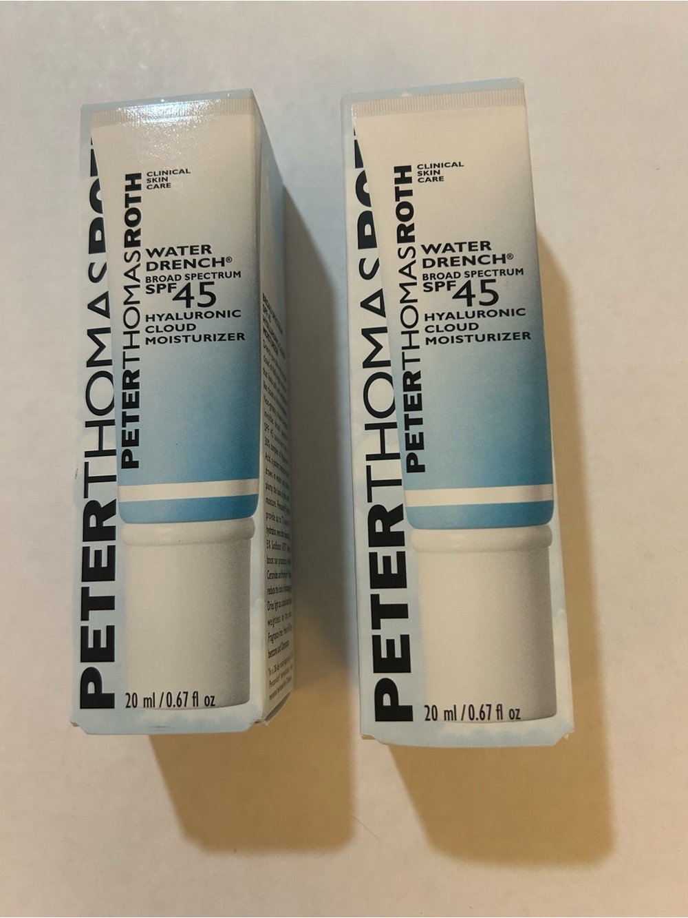 2 Two Peter Thomas Roth WATER DRENCH SPF 45 Hyaluronic Cloud Moisturizer 0.67oz